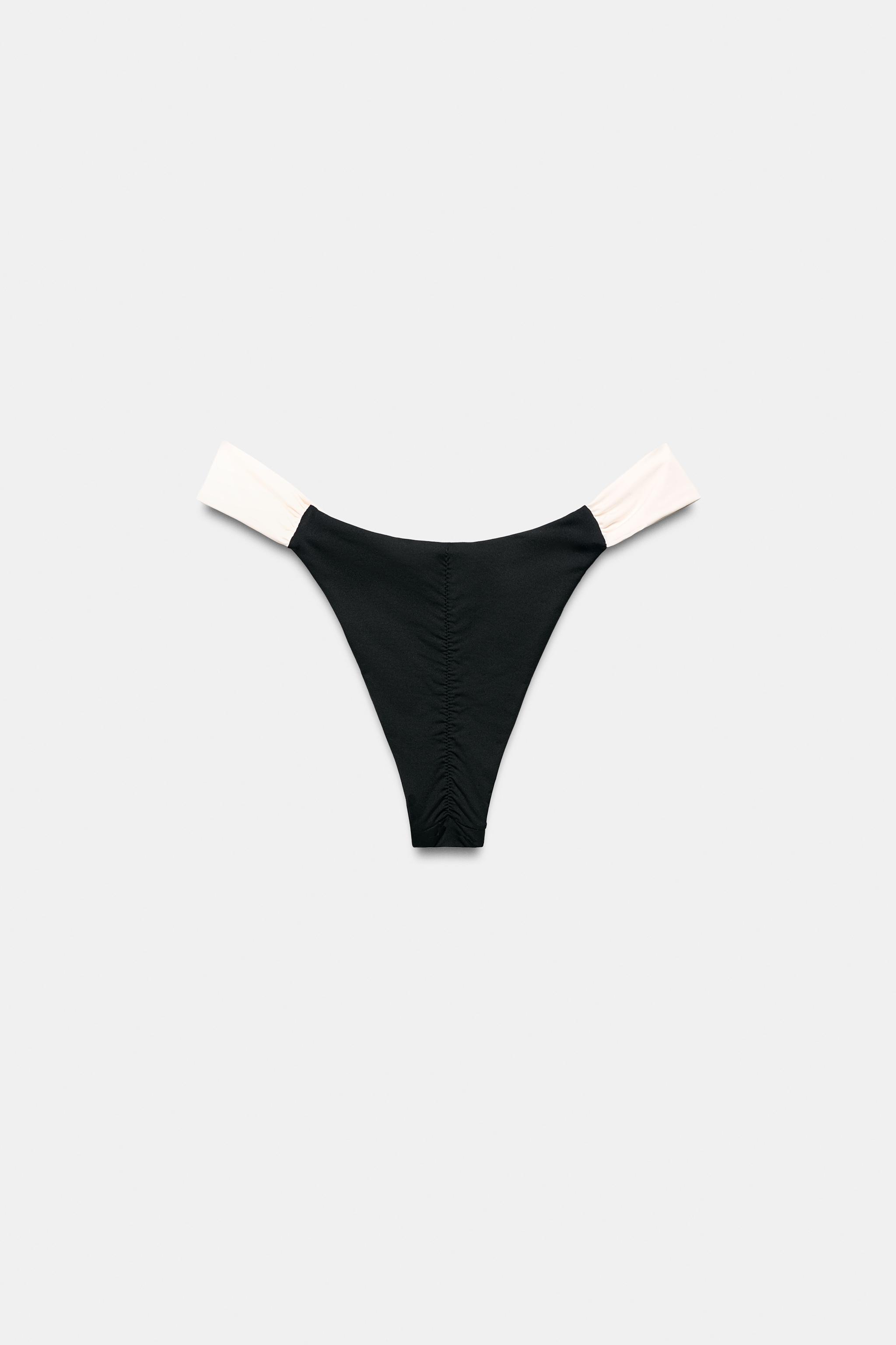 BAS DE BIKINI À BRIDES EN CONTRASTE